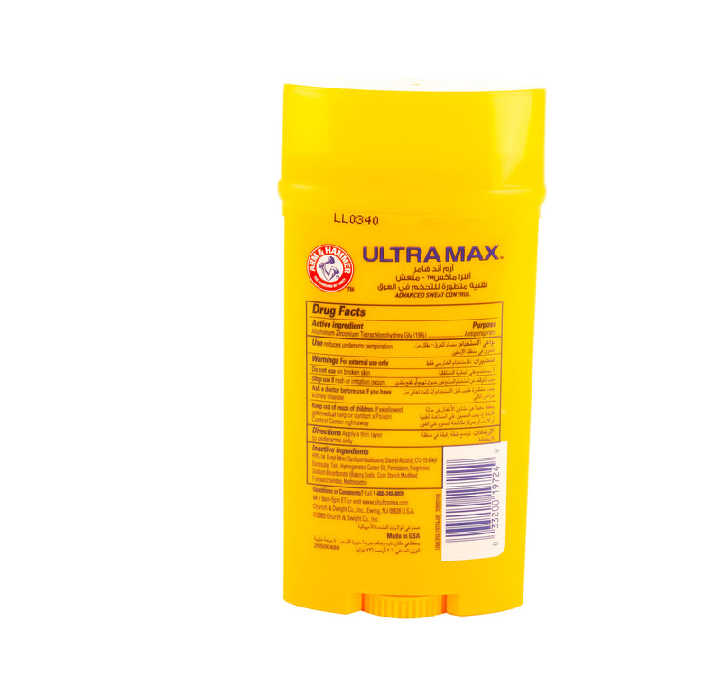 Arm & Hammer Ultra Max Fresh Anti-Perspirant Deodorant Stick 73 g
