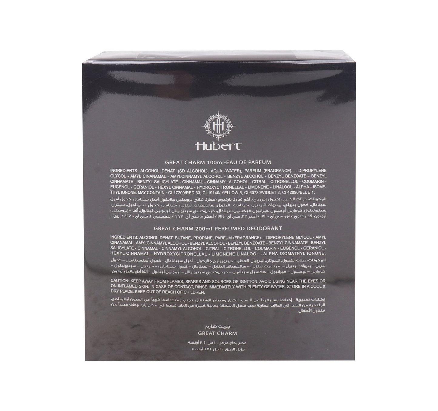 Hubert EDP Great Charm 100 ml + Perfumed Deodorant For Pour Homme 200 ml