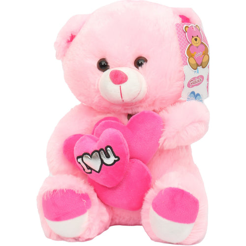 Fabiola Teddy Bear Plush With Heart 30cm J3001-1 Assorted