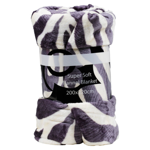 Super Soft Flannel Blanket, 200 x 220 cm, Assorted