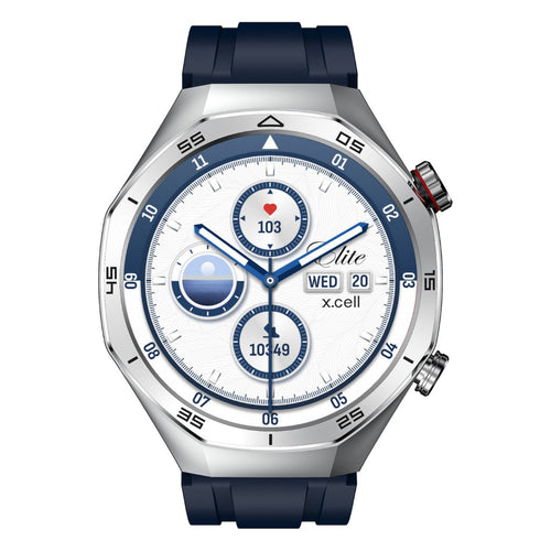 X.Cell Smart Watch Elite-7 Silicone Strap Blue Lulu Hypermarket