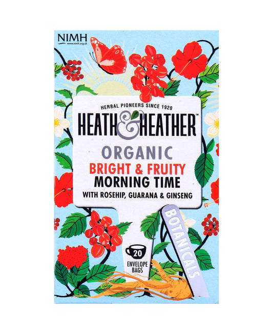 شاي هيث آند هيذر العضوي بنكهة الفواكه المنعشة في الصباح، 20 قطعة