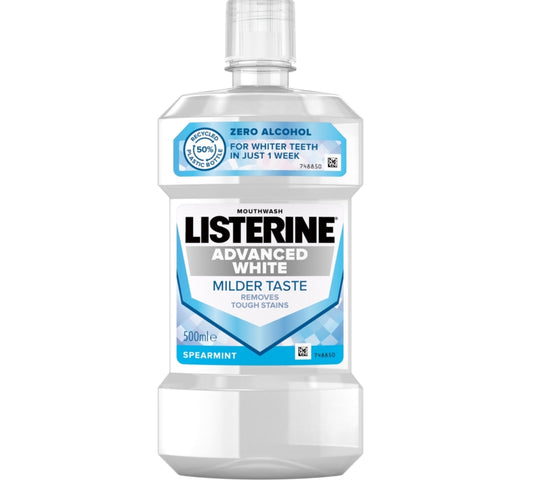 Listerine Advanced White Zero Alcohol Spearmint Mouthwash 500 ml