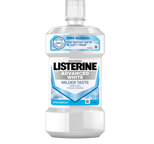 Listerine Advanced White Zero Alcohol Spearmint Mouthwash 500 ml