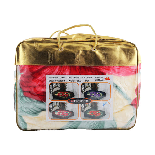 President Supersoft Blanket Vietnam 160 x 220cm 2ply 3kg Assorted