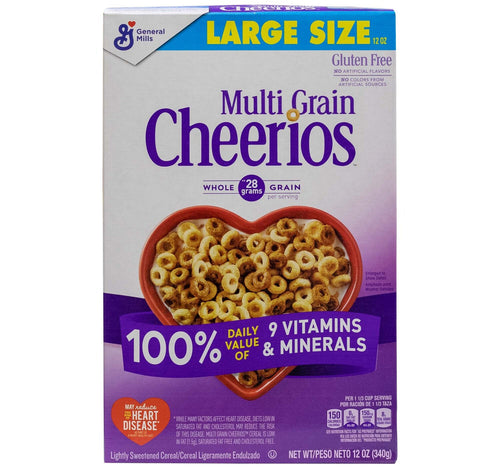 General Mills Gluten Free Multi Grain Cheerios Lightly Sweetened Cereal 340 g
