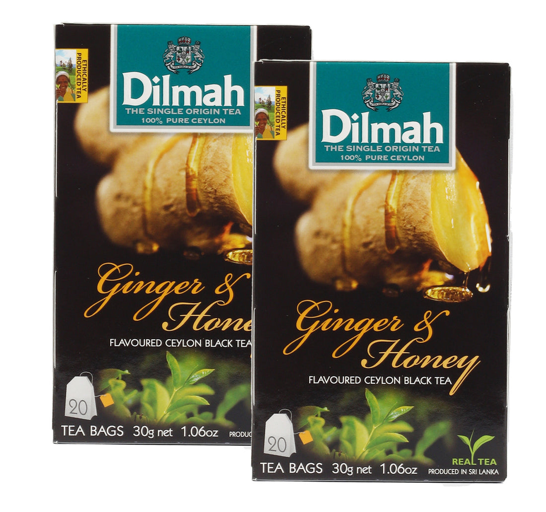 Dilmah Ginger & Honey Black Tea Value Pack 2 x 20 Teabags