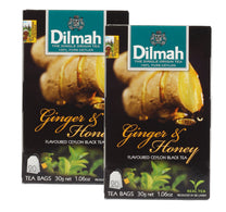 Dilmah Ginger & Honey Black Tea Value Pack 2 x 20 Teabags
