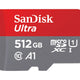 SanDisk Ultra UHS I MicroSD Card, 512 GB, 150MB/s, Gray/Red, SDSQUAC-512G-GN6MN