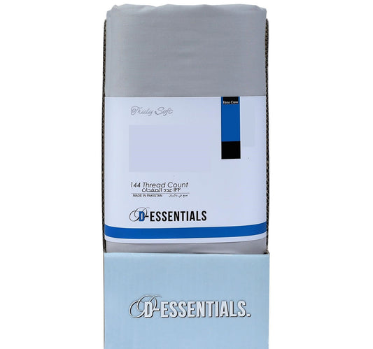 Decora D-Essentials Solid Fitted Sheet 200x200cm Silver