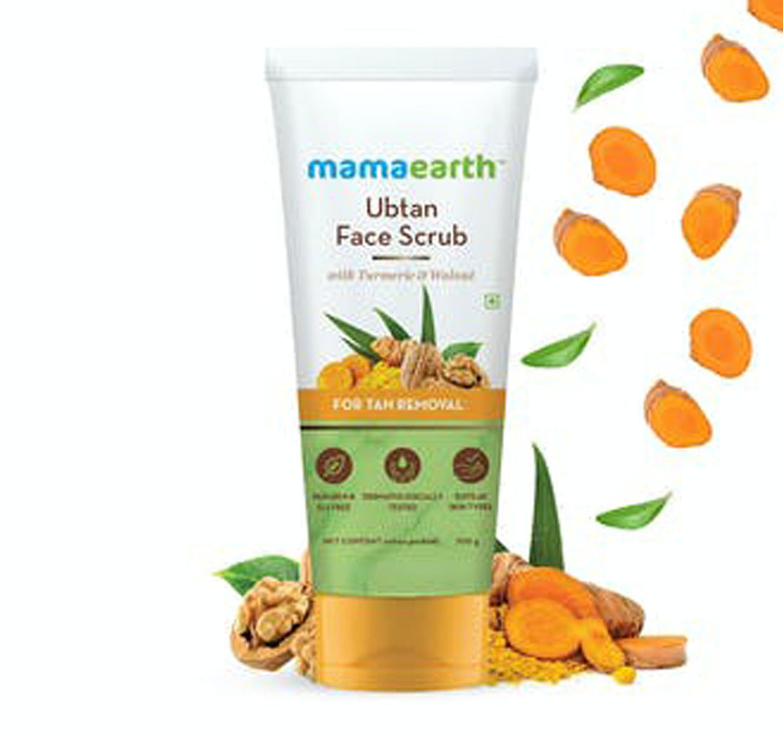 Mamaearth Ubtan Face Scrub with Turmeric & Walnut for Tan Removal 100 g