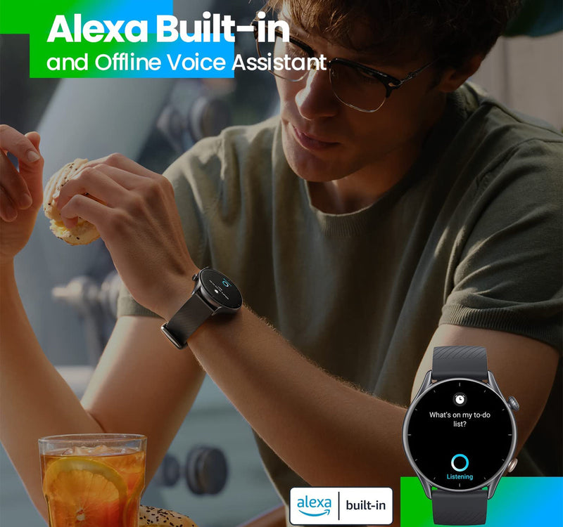 Amazfit GPS GTR 3 Smartwatch, 1.39" AMOLED Display, Moonlight Grey, A1971-GTR3 Sultan Center