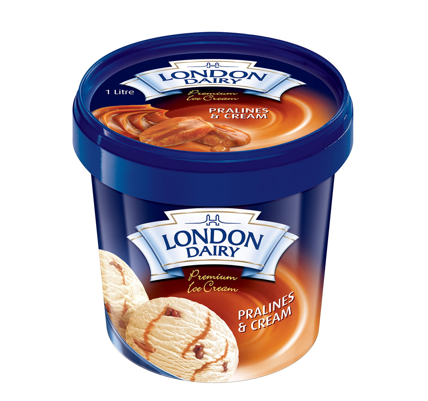 London Dairy Pralines & Cream Ice Cream 1 Litre