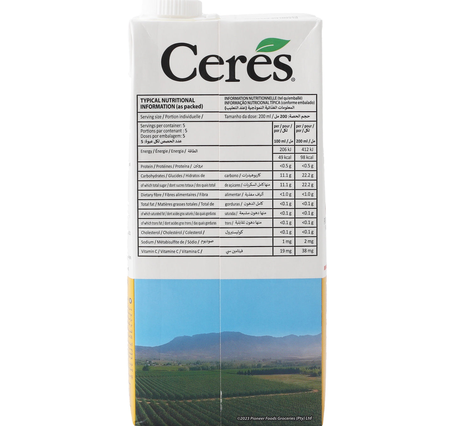 Ceres Nectar Mango Orange Twist 1 Litre