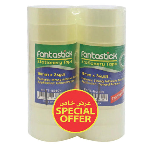Fantastick Clear Tape 3/4in x 36yd 16 Rolls