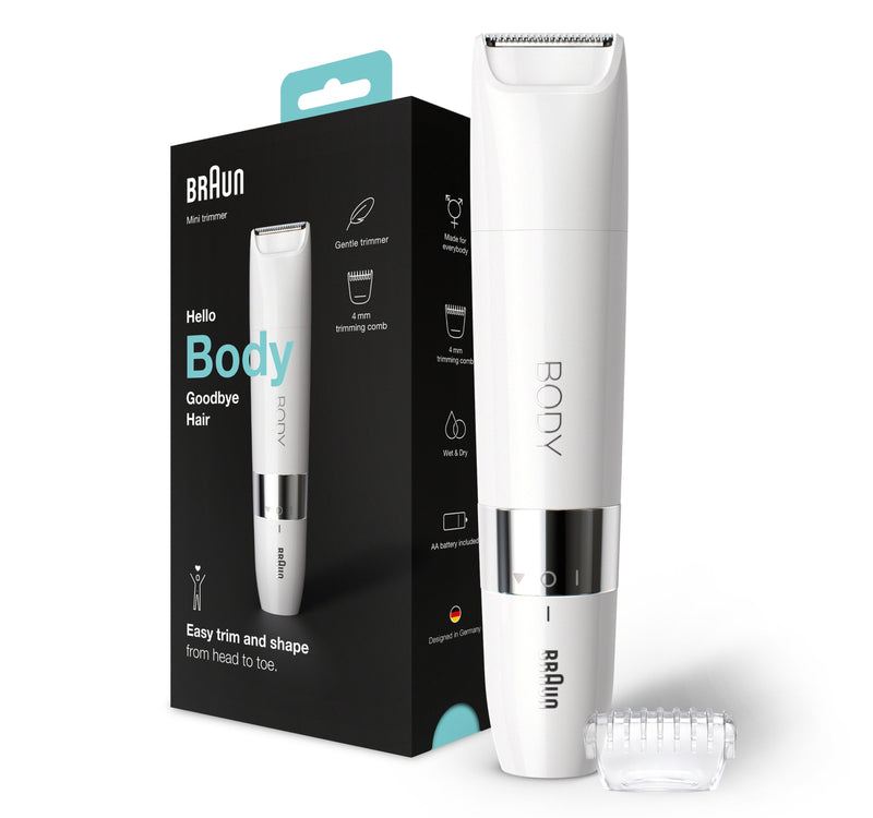 Braun BS1000 Mini Trimmer Multipurpose Trimming Comb Attachment Wet & Dry White