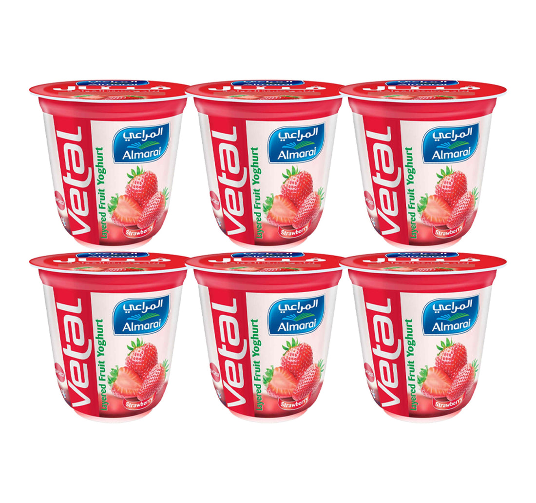 زبادي المراعي بنكهة الفراولة 140 جم 5+1