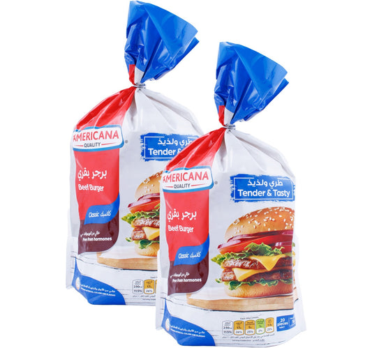 Americana Beef Burger Classic Value Pack 2 x 1 kg