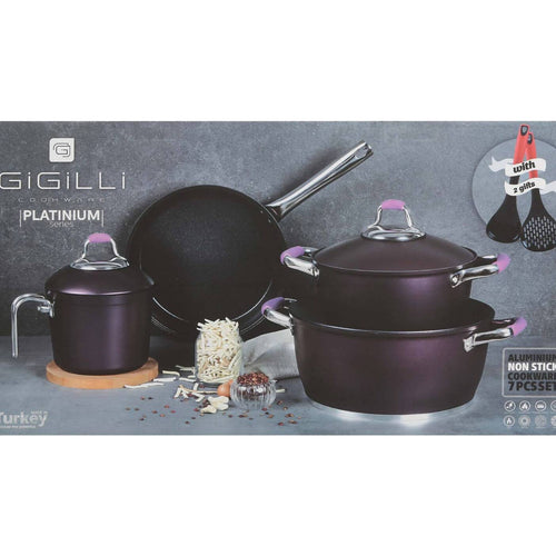 Gigilli Platinium Granite Cookware Set, 7 pcs, Turkey