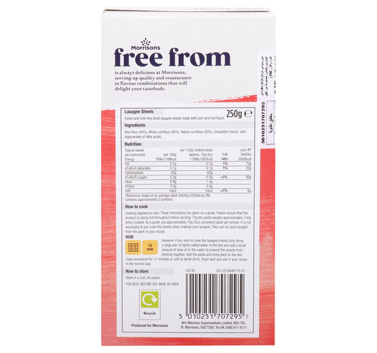 Morrisons Free From Lasagne Sheets 250 g