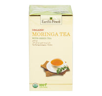 Earth's Finest Organic Moringa Tea with Green Tea 25 Teabags