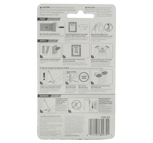 3M Medium Picture Hanging Strips, 17201