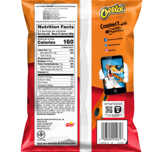 Cheetos Crunchy Cheese Flavored Snacks 99.2 g