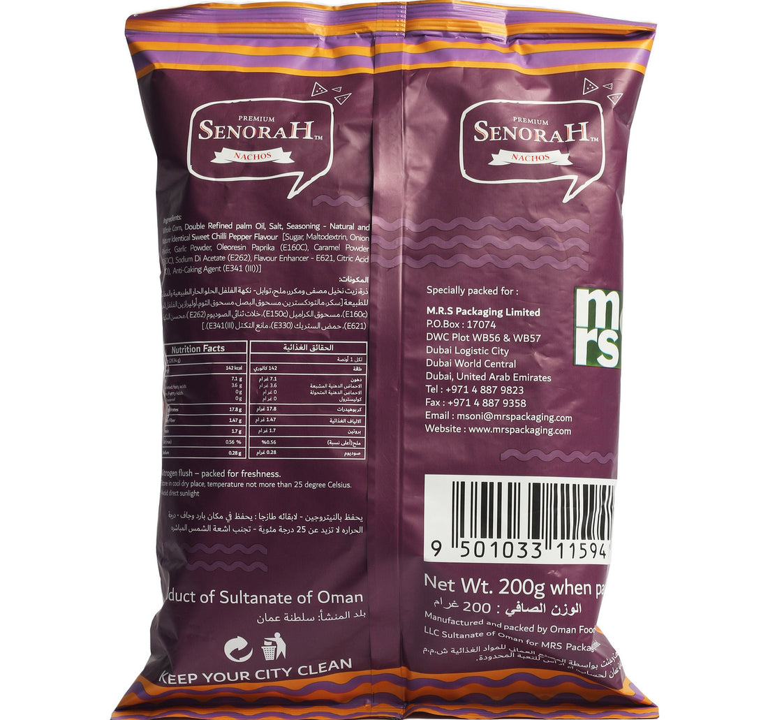 Senorah Sweet & Spicy Nachos Chips 200 g