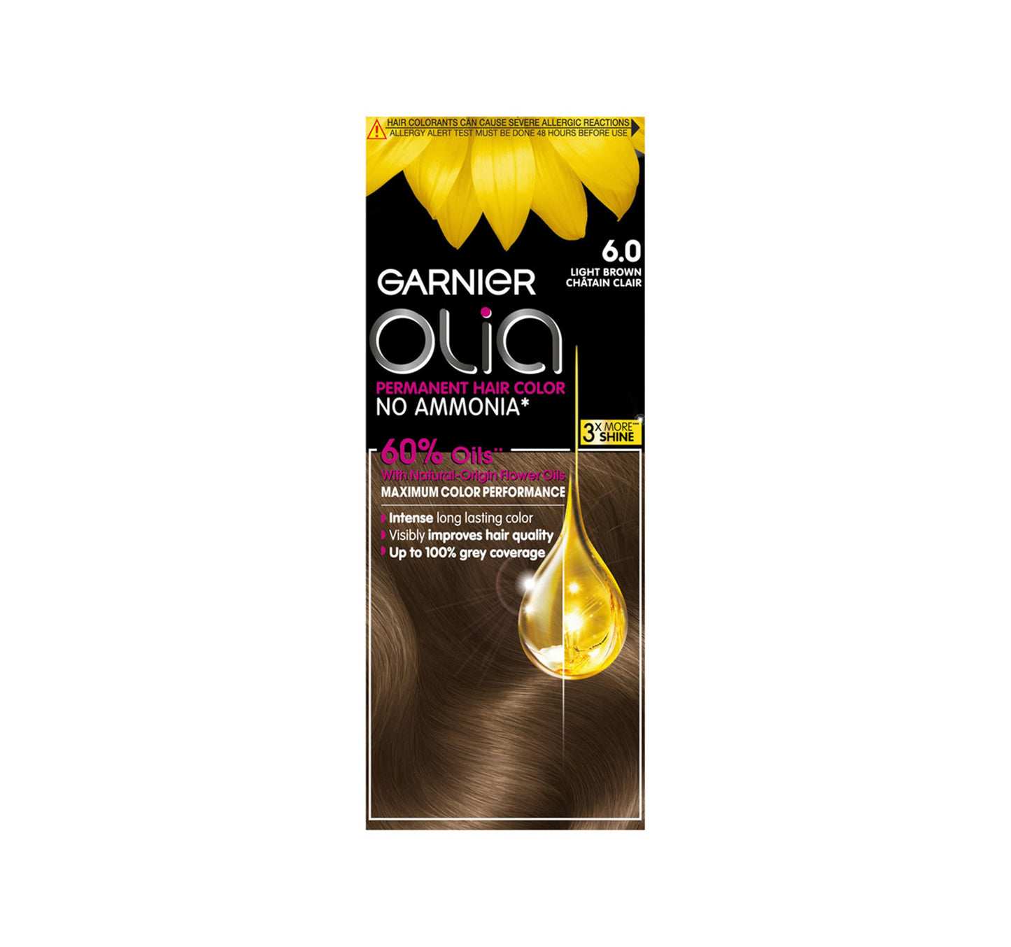 Garnier Olia Permanent Hair Color 6.0 Light Brown 1 pkt