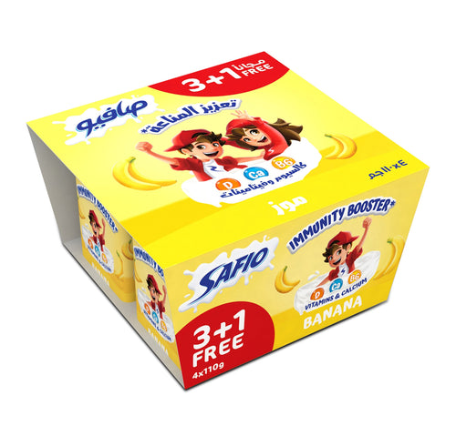 Safio Banana Yogurt 110 g 3+1