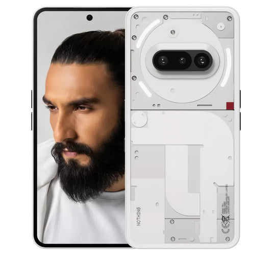 Nothing Phone (3a) 5G Smartphone, 12 GB RAM, 256 GB Storage, White, A10400152