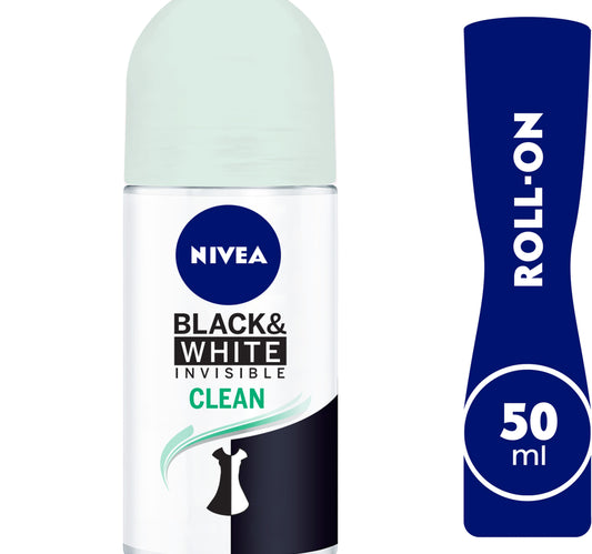 Nivea Women Anti-Perspirant Roll On Invisible For Black & White Clean 50 ml