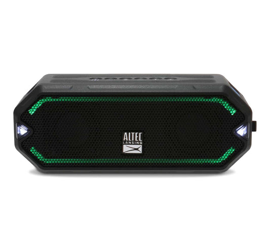 Altec Lansing HydraJolt Wireless Bluetooth Speaker, Waterproof Portable Speakers with Built in Phone Charger and Lights, Everything Proof Outdoor, Shockproof, Snowproof, 16 Hours Playtime