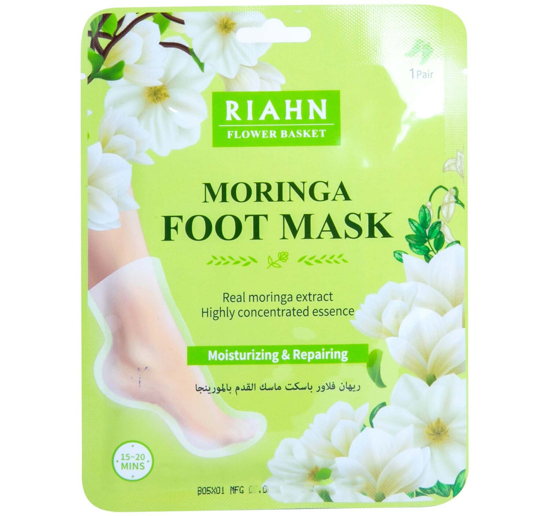 Riahn Flower Basket Moringa Foot Mask, 16 g