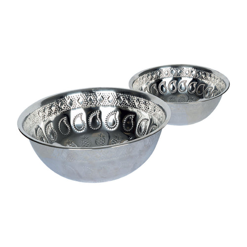 Ethical Stainless Steel Designer Bowl Set, 24 cm + 26 cm