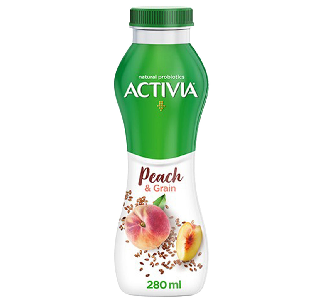 Activia Yoghurt Go Drinkable Peach & Grains 280 ml