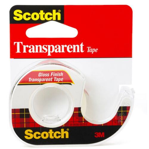 3M Transparent Tape Tape 1/2" x 450"