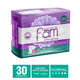 فوط صحية فام ماكسي سميكة بملمس القطن الطبيعي قابلة للطي مع أجنحة، 30 قطعة