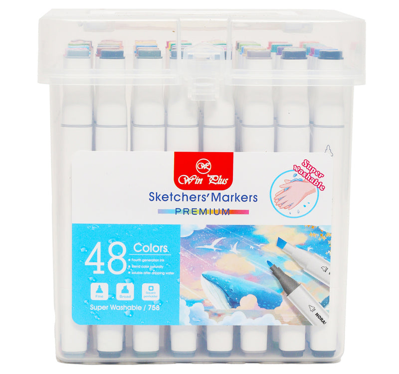 Win Plus Color Marker Pen NY-758 48 Colors