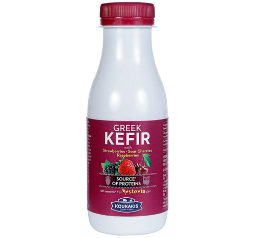 Koukakis Greek Kefir With Strawberries, Sour Cherries, Raspberries 330 ml