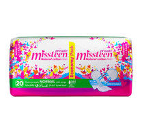 Private Natural Cotton Feel Extra Thin Miss Teen Sanitary Pads 20 pcs