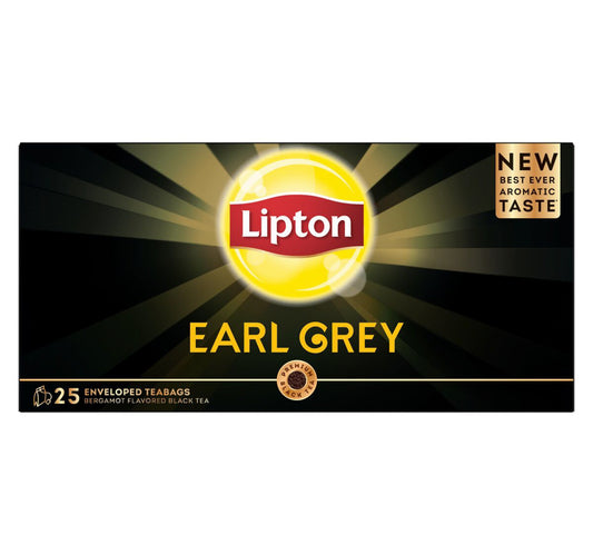 Lipton Earl Grey Bergamot Flavored Black Tea 25 Teabags