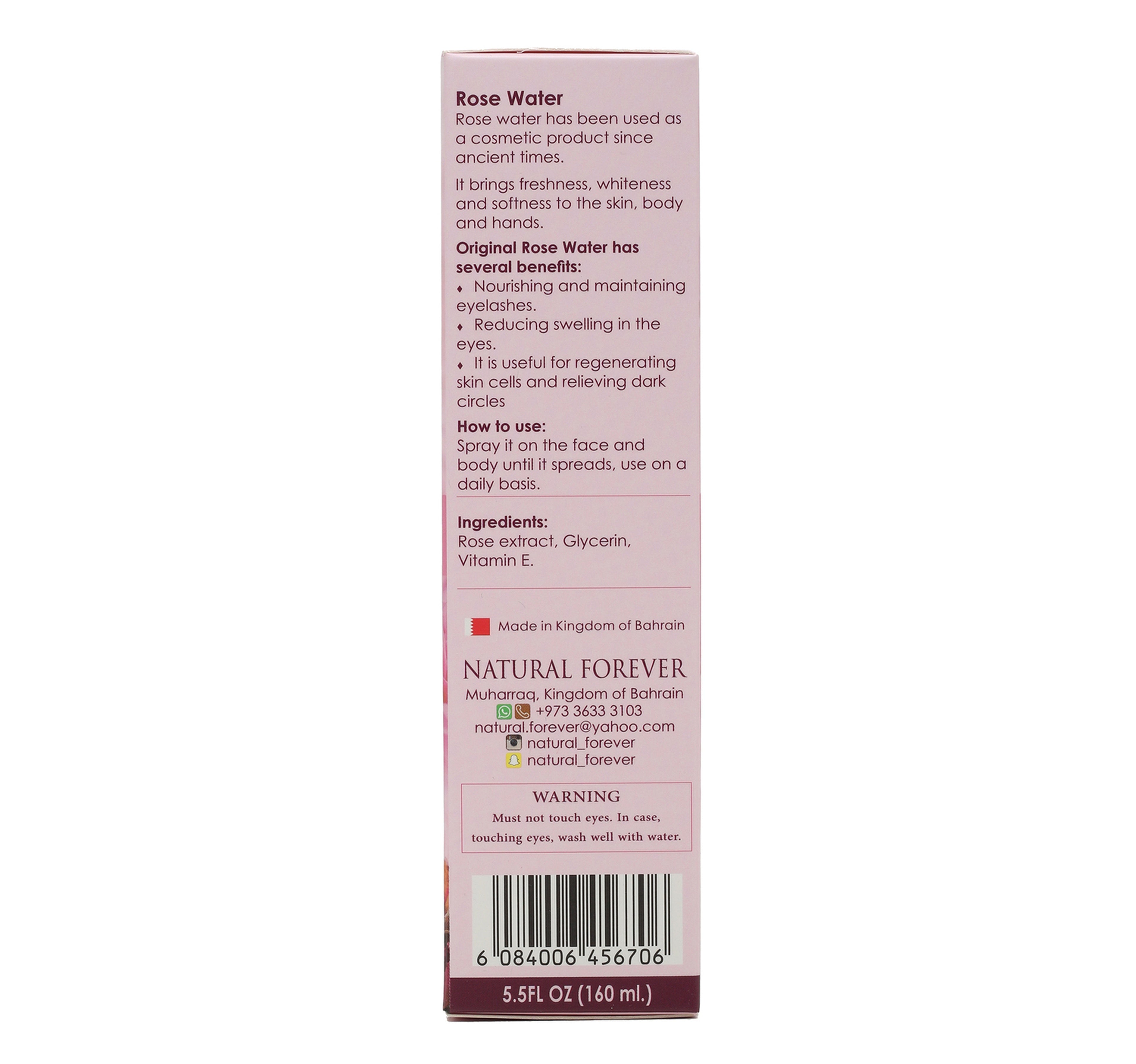 Natural Forever Original Rose Water Facial Cleanser 160 ml – Shefs