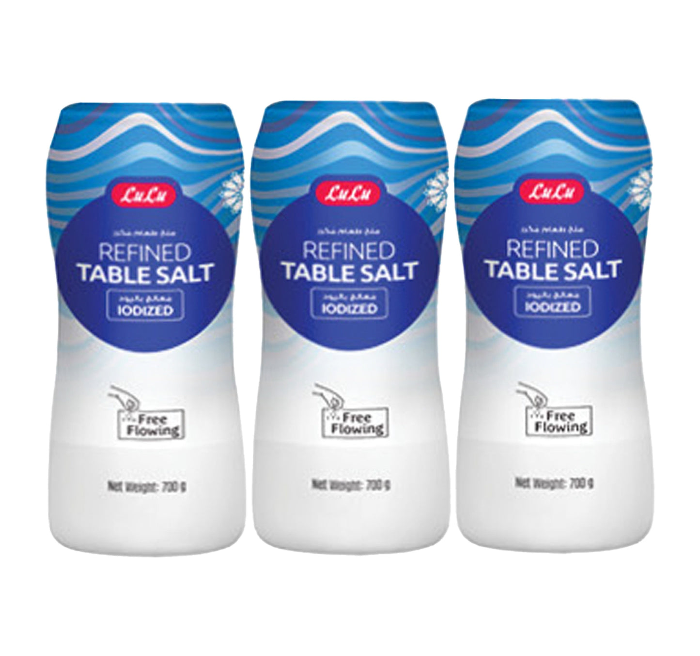 LuLu Refined Table Salt Iodized 3 x 700 g
