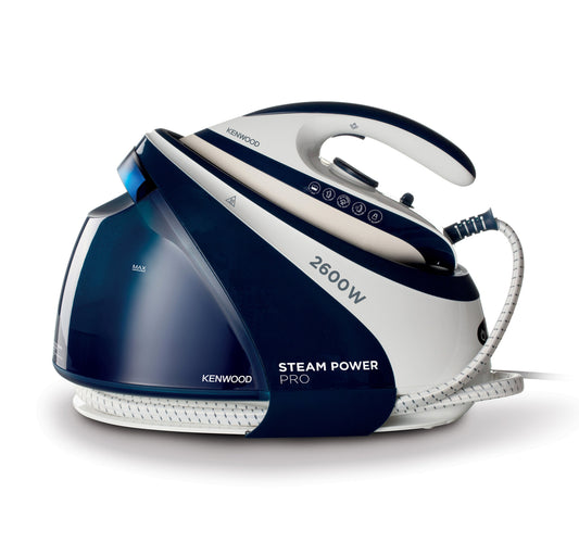 Kenwood Steam Generator Iron with Boiler, 7 bar, Up to 600g/min steam shot, 2600 Watts, SSP70.000WB White/Blue