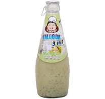 Mr.Falooda 3 in 1 Basil + Nata De Coco + Noodle with Melon Flavor 290 ml