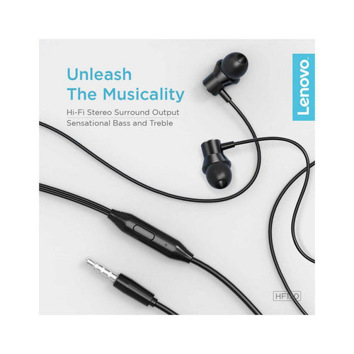 Lenovo In-Ear Metal Stereo Earphone HF130 Black