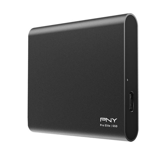 قرص SSD خارجي PNY Elite بسعة 960 جيجابايت ومنفذ USB 3.1 - رمادي غامق
