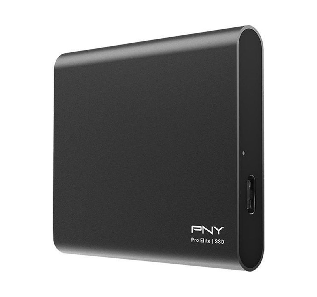 قرص SSD خارجي PNY Elite بسعة 960 جيجابايت ومنفذ USB 3.1 - رمادي غامق