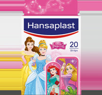 ضمادات جروح هانسابلاست ديزني برينسيس للأطفال مقاومة للماء، 20 قطعة